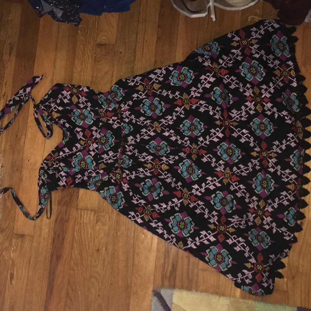 Multicolored/Patterned Halter Dress